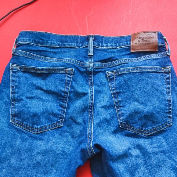 Abercrombie & Fitch jeans signature stretch skinny blue men's size W32 L34 - Picture 4 of 9